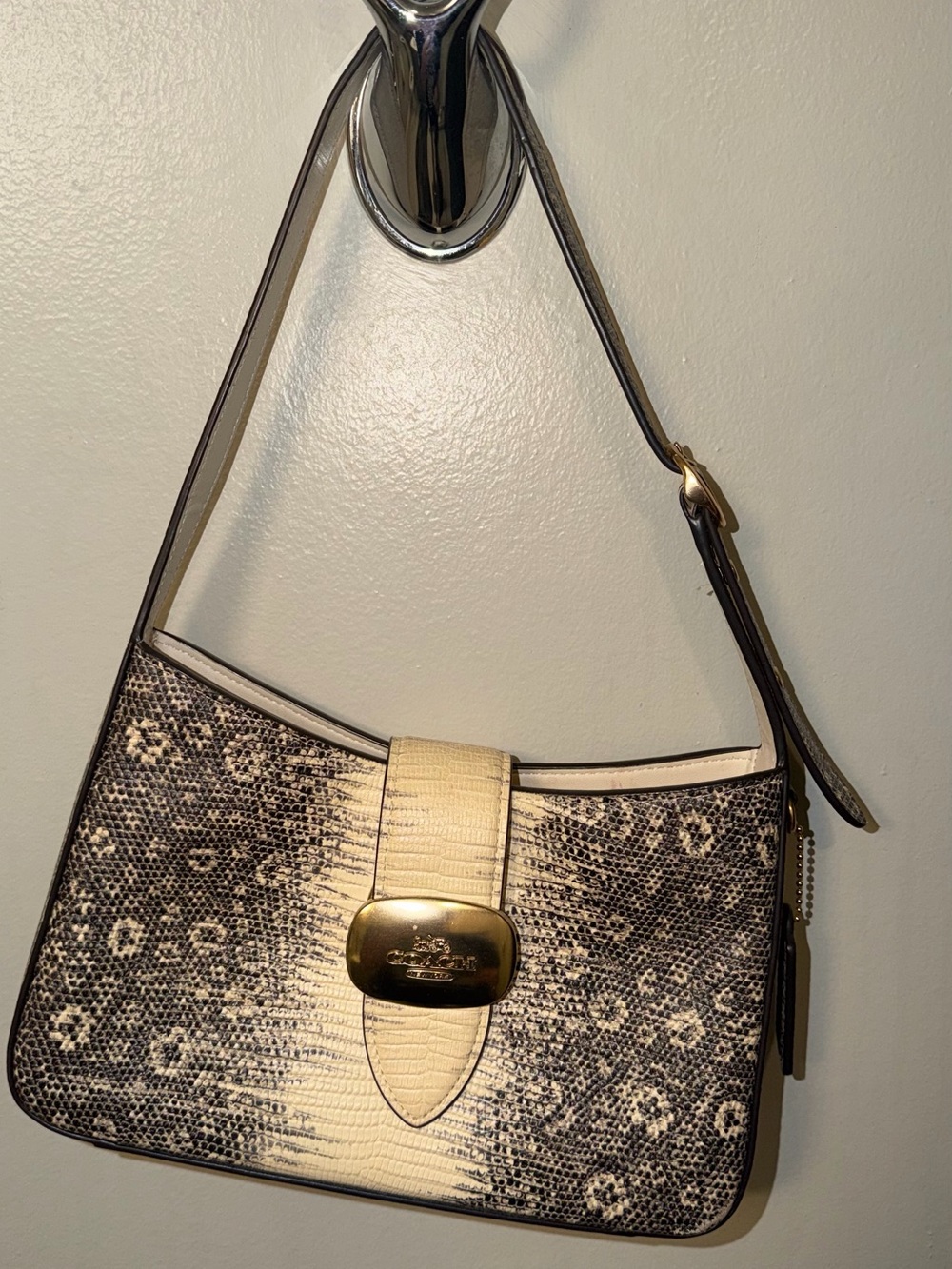 Coach Black and Cream Ombre Signature Shoulder Bag